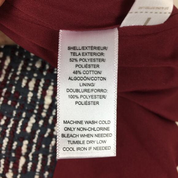 Loft  Gray & Maroon Tweed NWT Lined Mini Skirt 8 - Picture 7 of 7